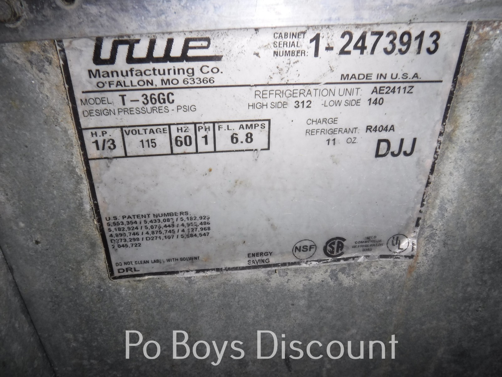 True T-36GC Glass Chiller Single Phase Sliding lid