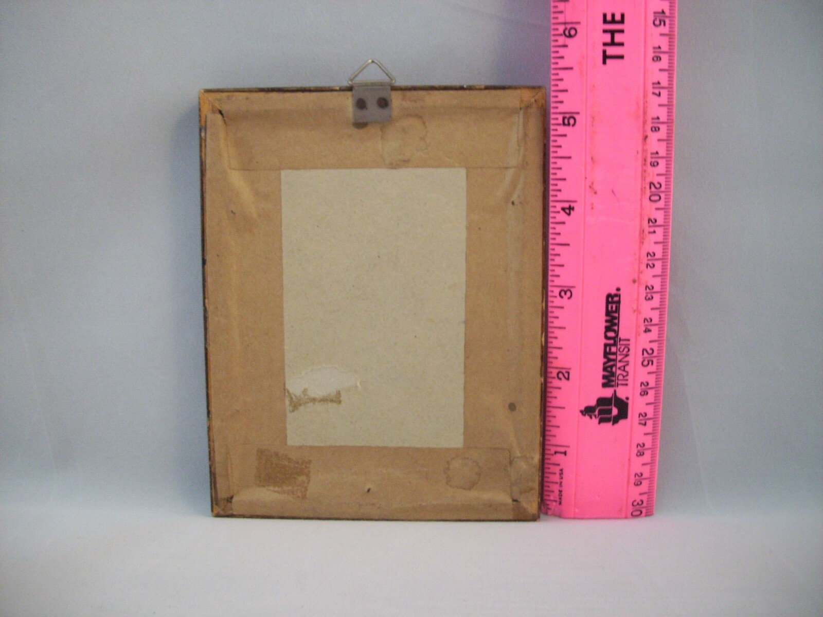 HAND PAINTED FEATHER from EL SALVADOR Small 3 x 4 inches Framed BIRDS PAINTING