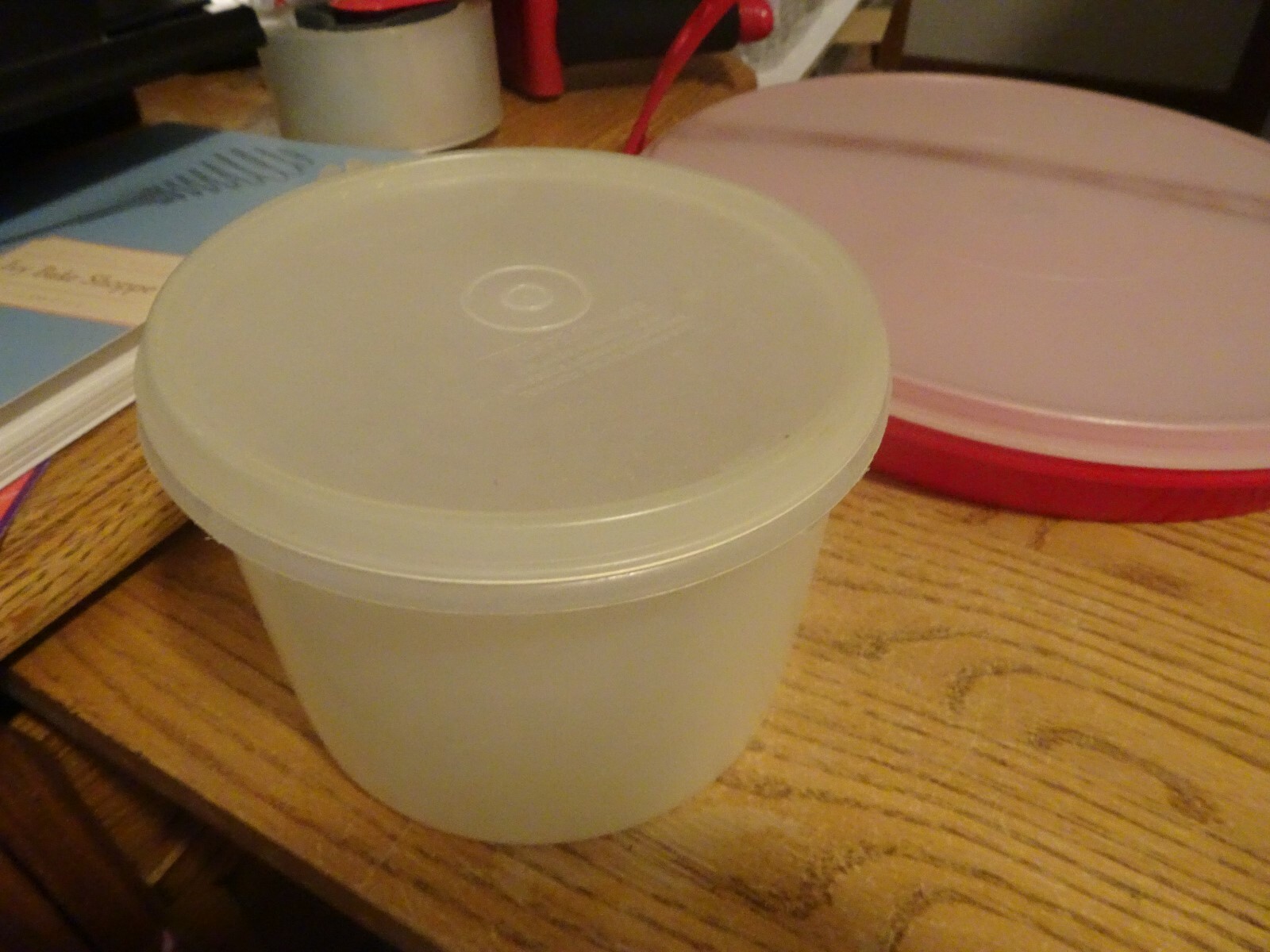 Vintage Tupperware 263 Sheer Round Canister w/Sheer Seal Lid 6 Vintage Tupperware 263 Sheer Round Canister w/Sheer Seal Lid 6