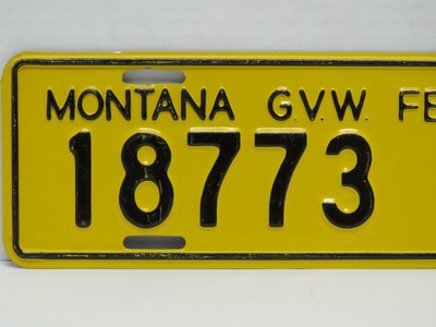 3 - Montana GVW Fee License Plates 1973, 1975, 1976, G.V.W.
