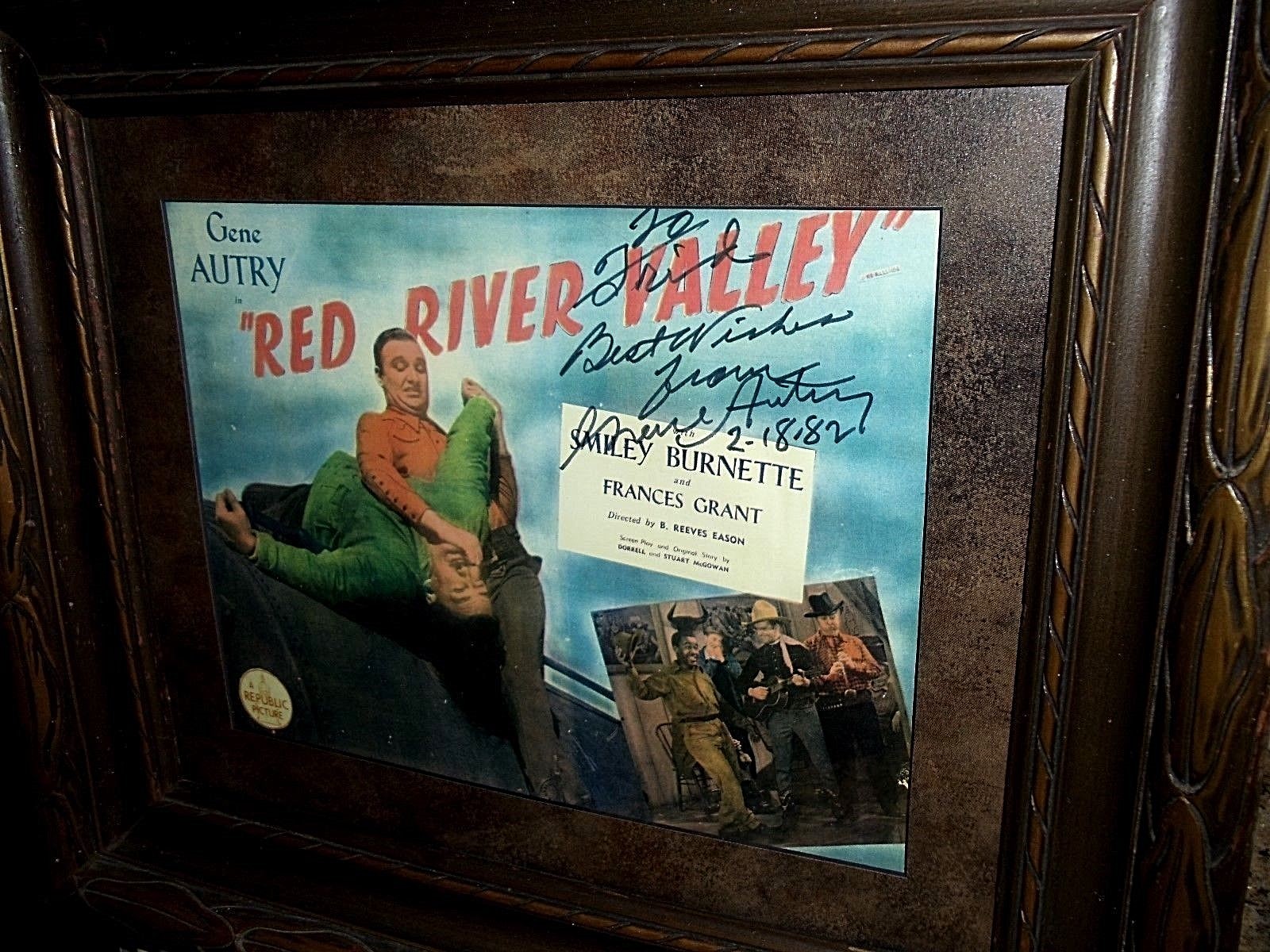 VINTAGE (1982) GENE AUTRY AUTOGRAPHED MOVIE POSTER (