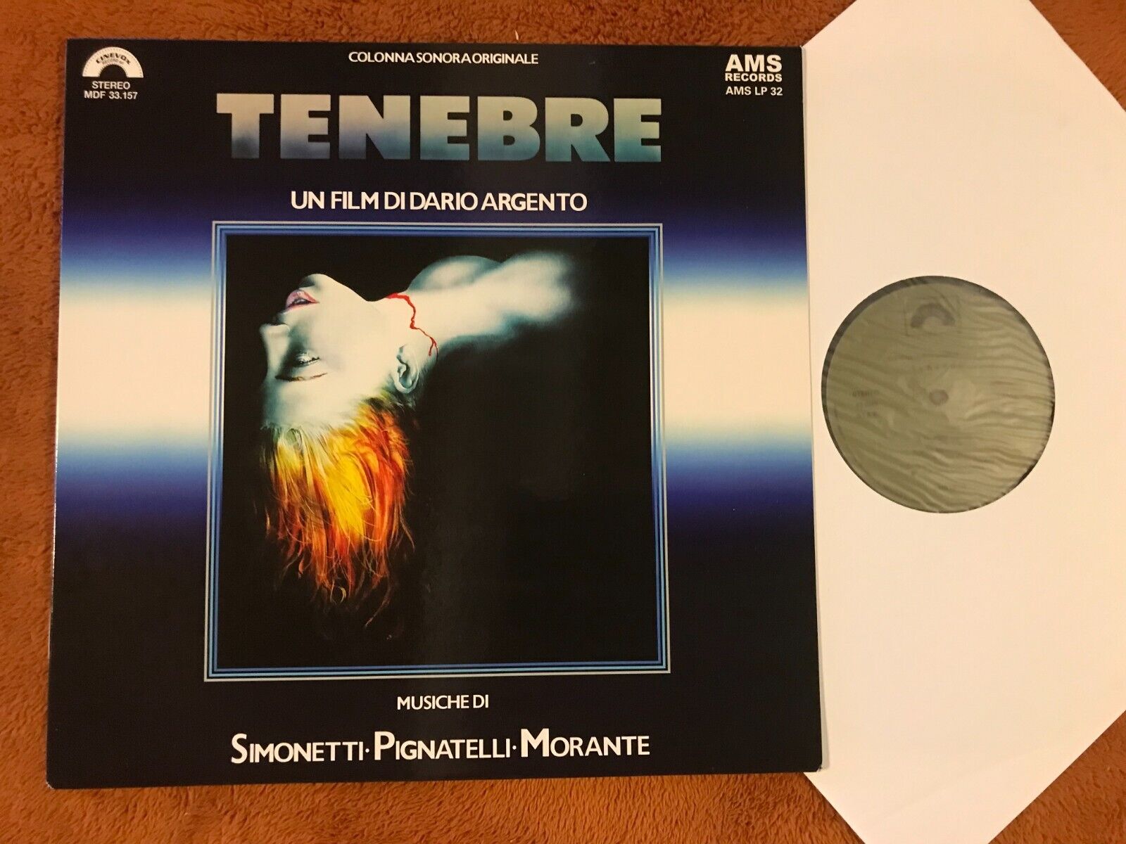 Tenebre vinyl re soundtrack Goblin Dario Argento Cinevox AMS LP italy '12 horror Tenebre vinyl re soundtrack Goblin Dario Argento Cinevox AMS LP italy '12 horror