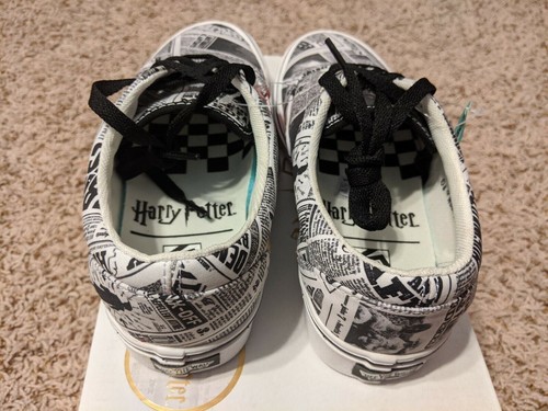 Pre-owned Vans X Harry Potter Comfycush Era Daily Prophet Black/white Hp Unisex
