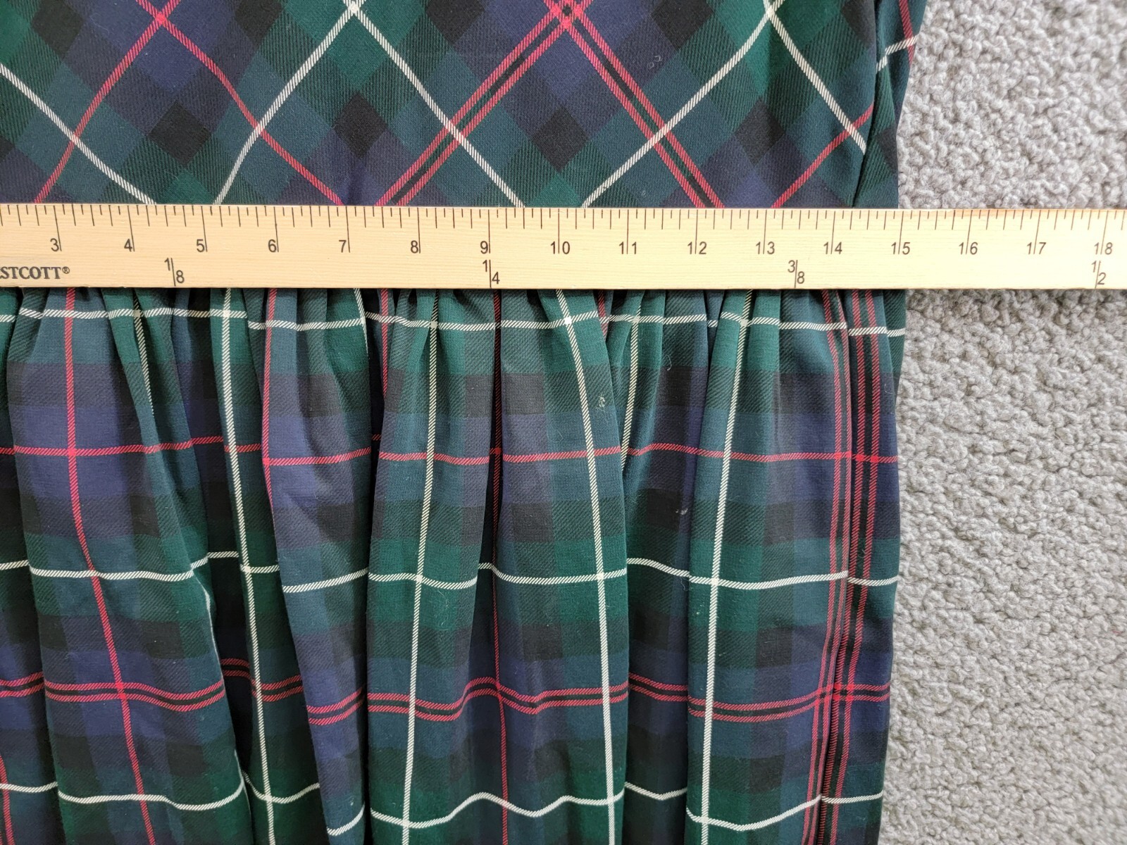 Polo Ralph Lauren Plaid Ponte Dress Big Girls XL (16) Multi Button Back Closure - Picture 6 of 16