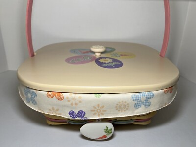 Longaberger 2013 Easter Basket- Pastel Colors - Decorative Lid- Fabric Liner