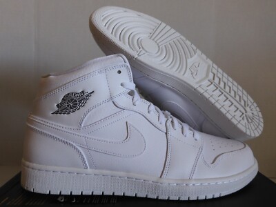NIKE AIR JORDAN 1 MID WHITE-COOL GREY-WHITE SZ 13 [554724
