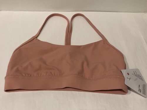 NWT LULULEMON Flow Y Bra Nulu Light B/C ~ Sz 4 ~ Pink Puff