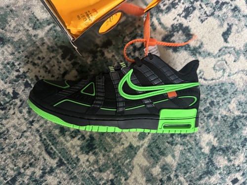 Size 7 - Nike Air Rubber Dunk x Off-White Low Green Strike