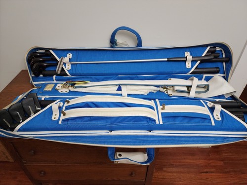 Vintage Golf "n" Go Bag Set WILSON STAFF MODEL Irons & 4300 Woods Dynapower Rare