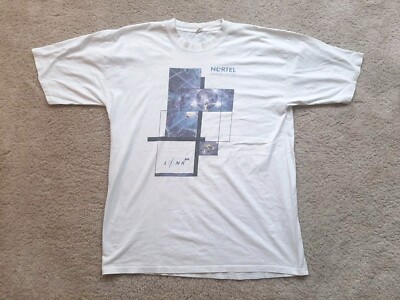 NORTEL NORTHERN TELECOM Vintage 1990s Promo T Shirt White L Link Internet Apple