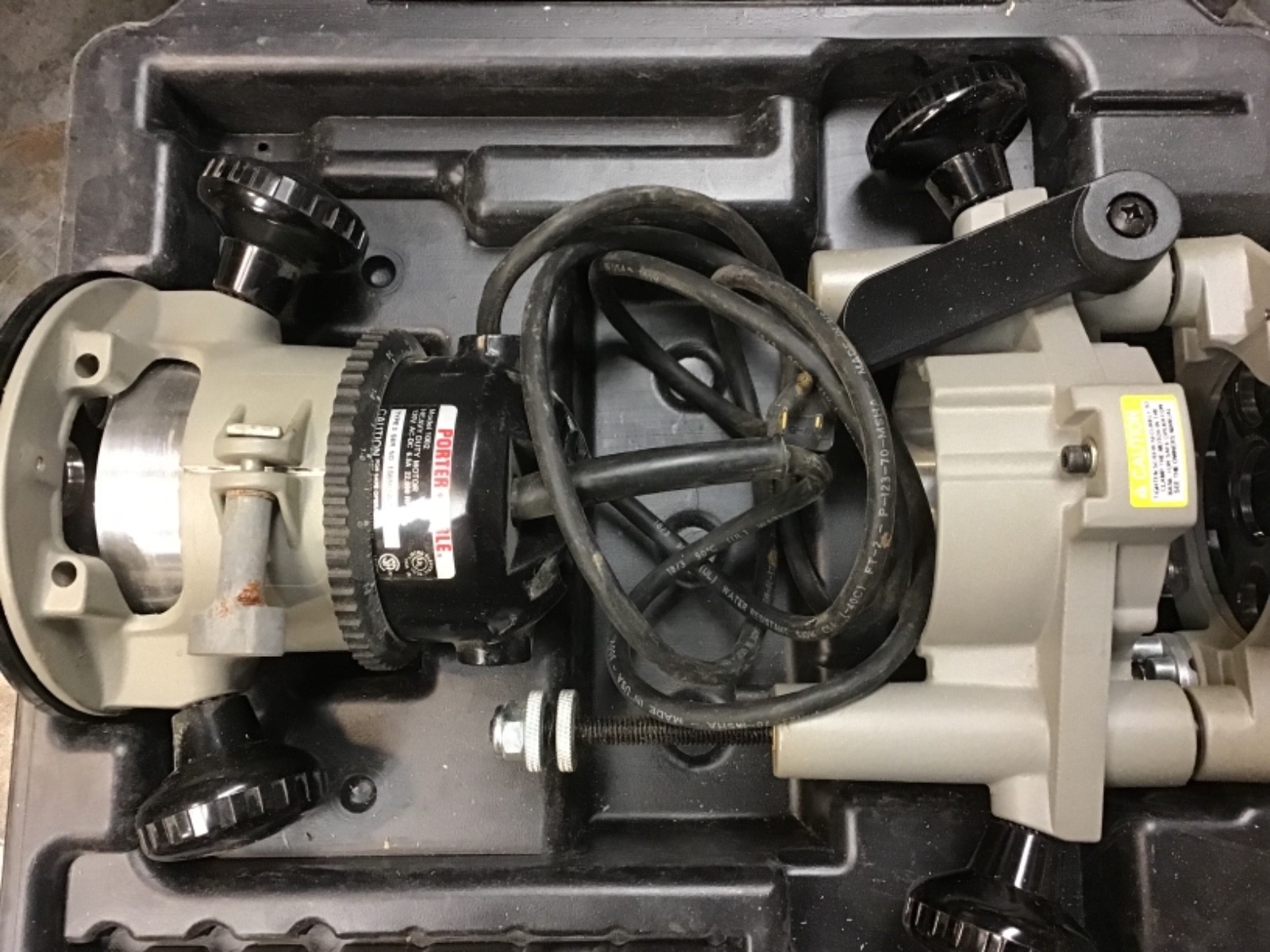 Porter Cable Router 1/4 Inch Arbor With Router Table & Plunger Attachment Used