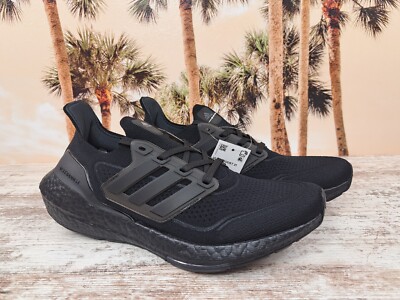 Adidas Ultraboost 21 Running Shoes Triple Black FY0306 Men s Size 8 NEW