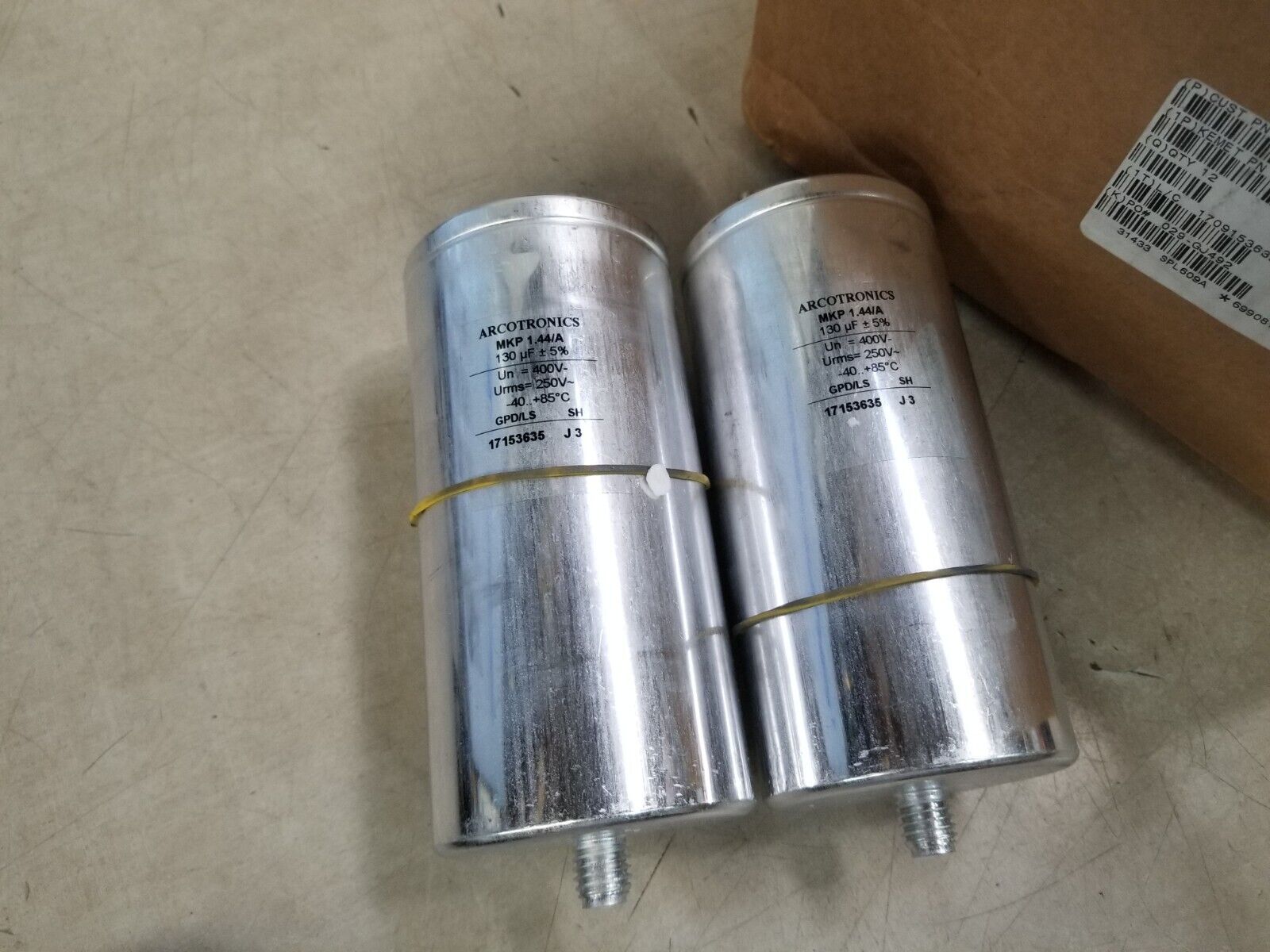 Lot of 2 - Arcotronics Capacitor MKP 1.44/A GPD/LS SH Lot of 2 - Arcotronics Capacitor MKP 1.44/A GPD/LS SH