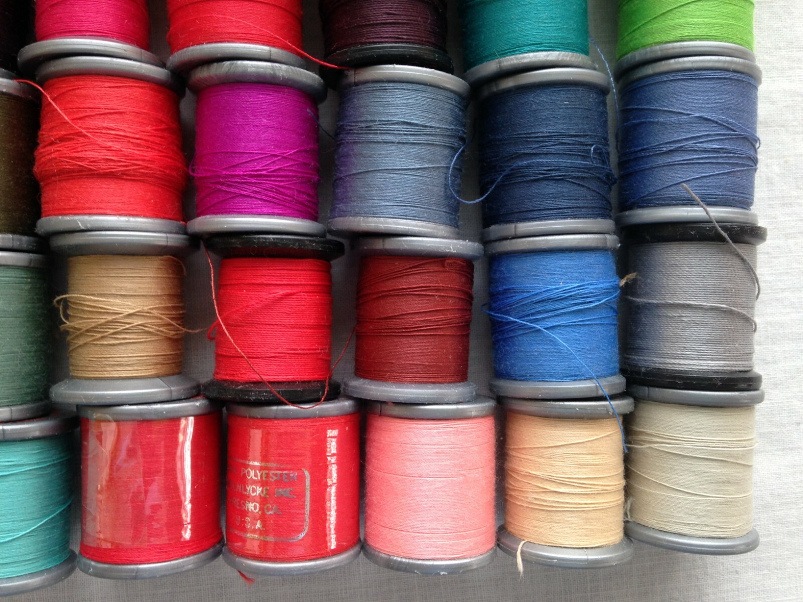 Lot of 55 Molnlycke Sewing Thread New & Used Large & Small Spools