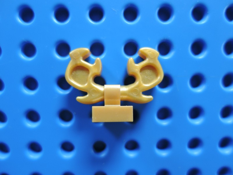 Lego 1 X Rentier Geweih 11437 Perlgold + Clip 15712 Samurai X Santa Germadon