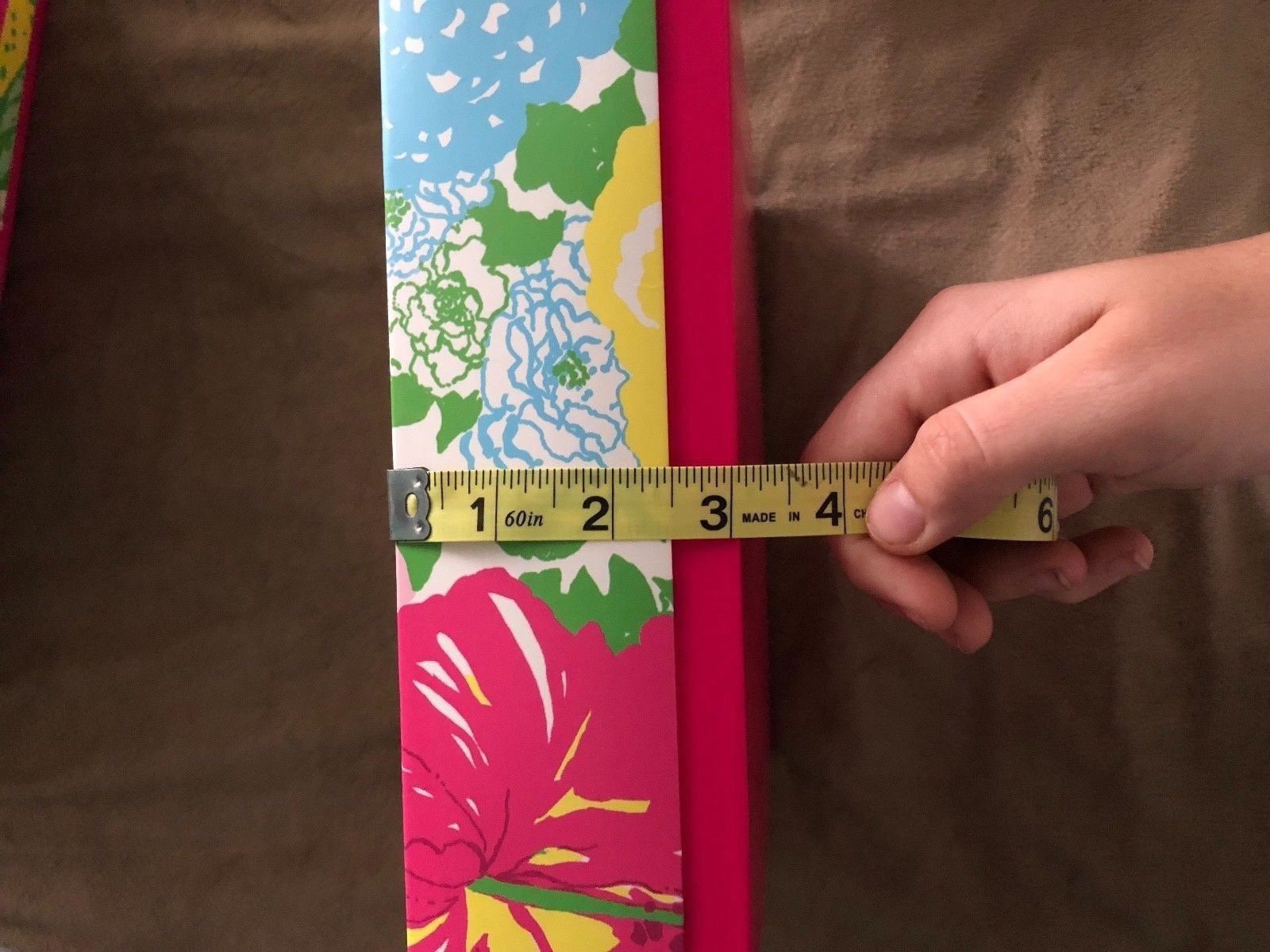 Lilly Pultizer Gift Box Square Floral Print Yellow, Blue,Pink, Orange EASTER