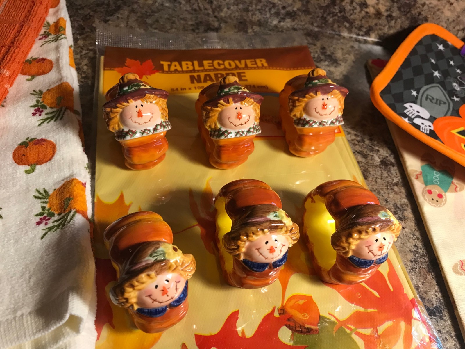 Assorted Halloween & Fall Decor Kitchen Towel/Pot Holders & More