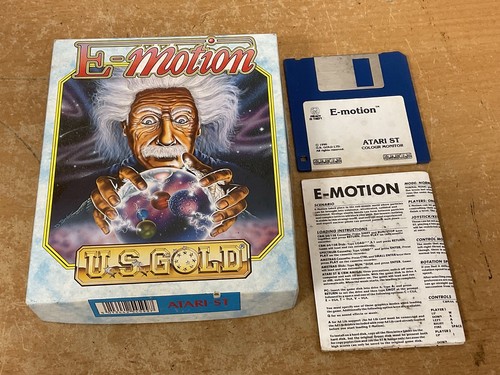 E-Motion Atari ST US Gold Video Game Floppy Disk Platformer Classic