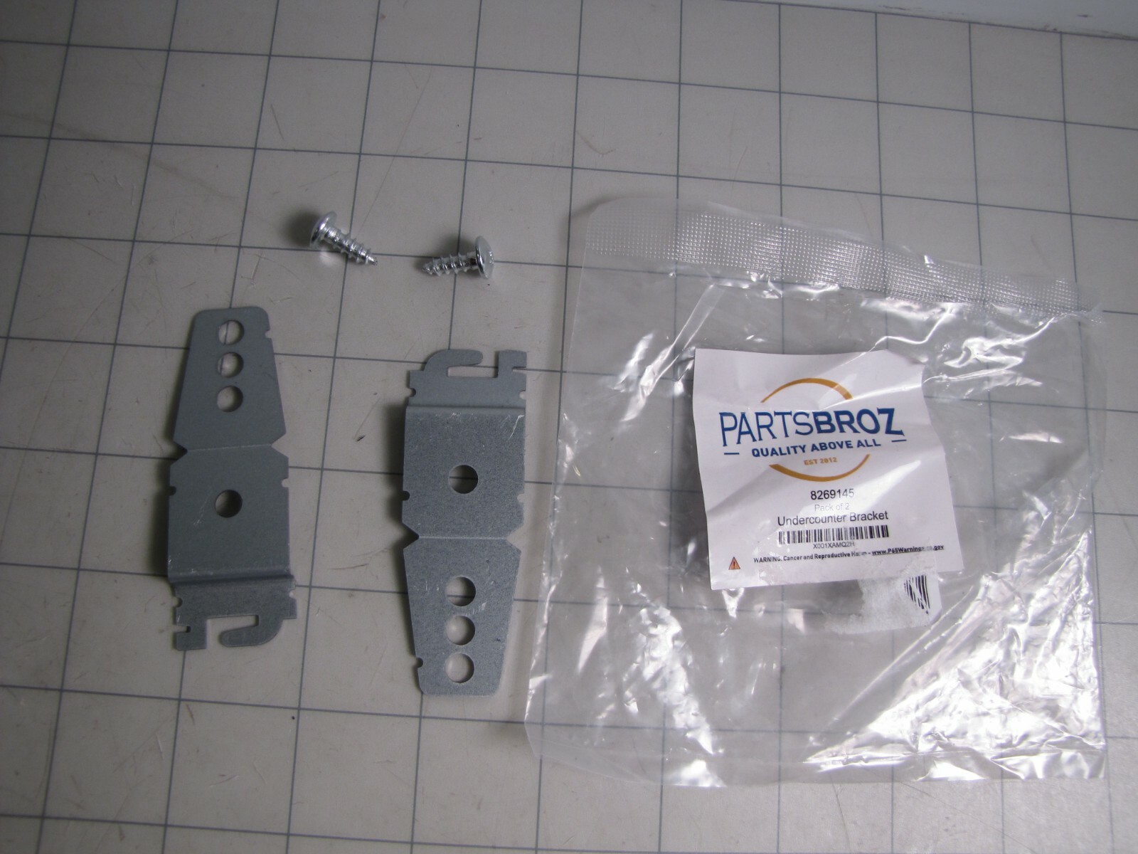 1-Pair PartsBroz 8269145 Undercounter Dishwasher Mounting Bracket NEW