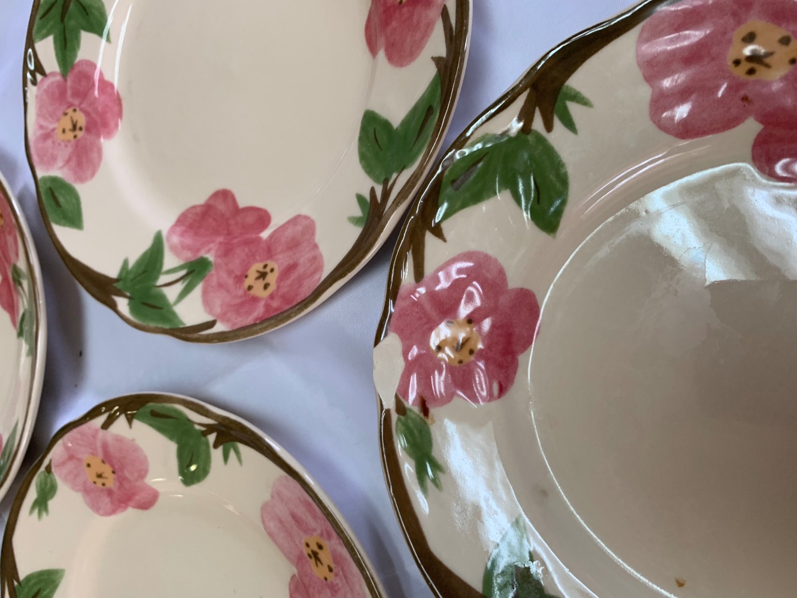 4 Franciscan Desert Rose salad/dessert plates 6055