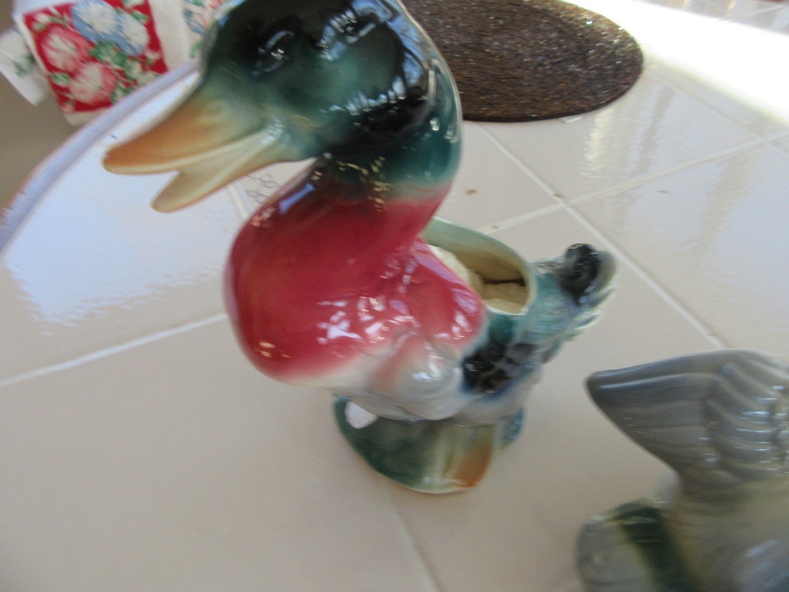 Ducks Figurines1 large 1 small antique