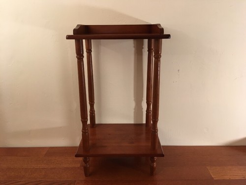 Vintage 2 Tier Side / End Table Cherry Finish