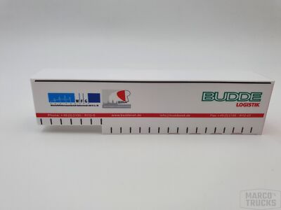 Herpa Tarpaulinnstructure  Budde Logistik Radevormwald  from 314374 /HN1506-3