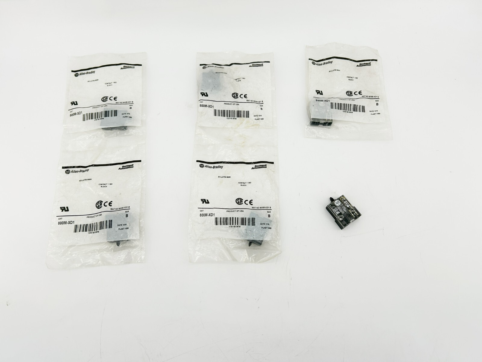 800M-XD1 Contact Block 800MXD1 (Pack of 9) Allen Bradley 800M-XD1 Series B Contact Block