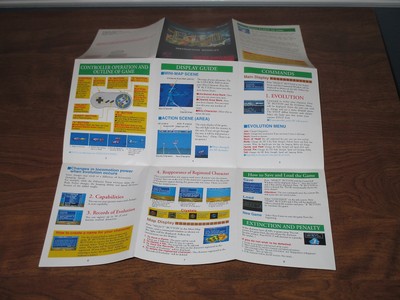 EVO E.V.O. Search for Eden SNES Manual/Poster Instruction Booklet Super Nintendo