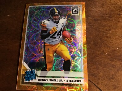 2019 Donruss Optic Benny Snell Jr. Steelers Orange Scope Prizm 62/79