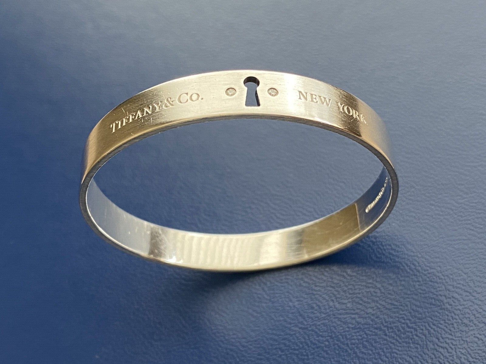 Tiffany & Co New York Sterling Silver 925 With 2 Diamonds Tiffany & Co New York Sterling Silver 925 With 2 Diamonds