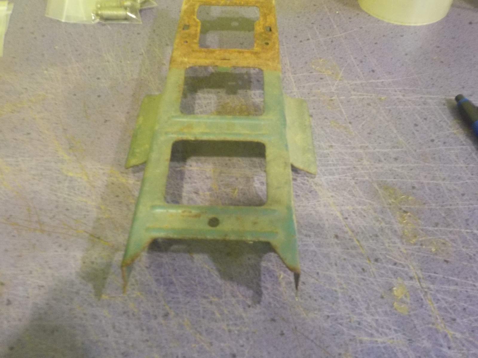 tonka ford truck dumper semi farm chassis 1958-59 green color for parts