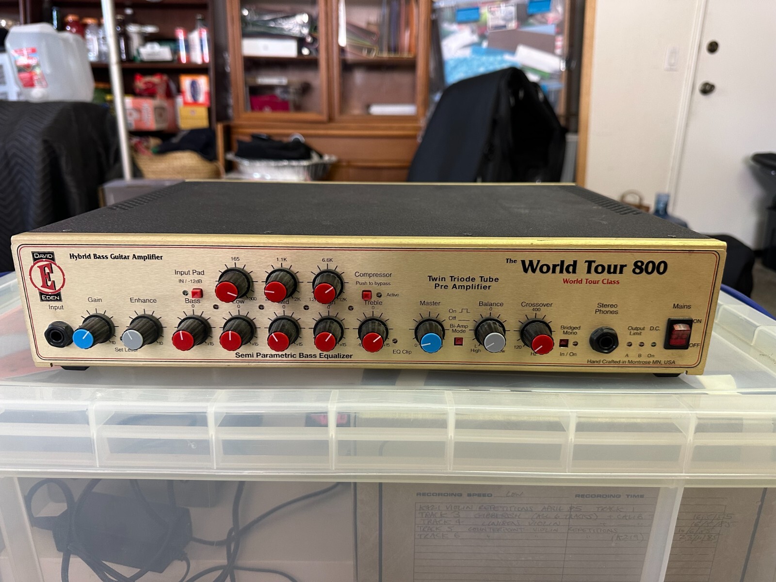超希少！ EDEN WORLD TOURWT-800 エデン ヘッドアンプ 超希少！ EDEN WORLD TOURWT-800 エデン ヘッドアンプ - メルカリ