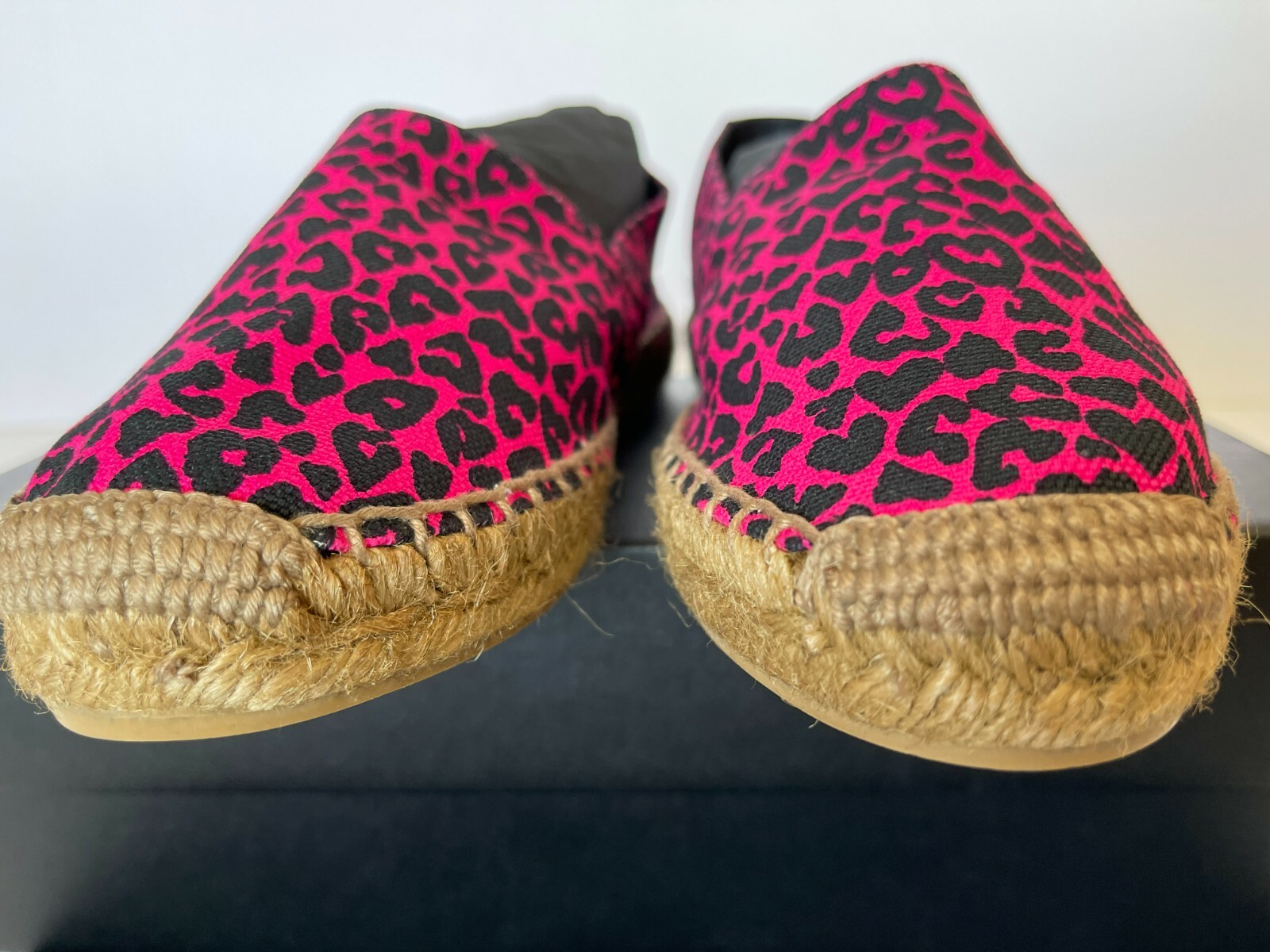 フラットシューズ Signature Leopard-Print Flat Espadrilles SAINT LAURENT YSL Logo Leopard-Print Espadrille Flats Eur 37