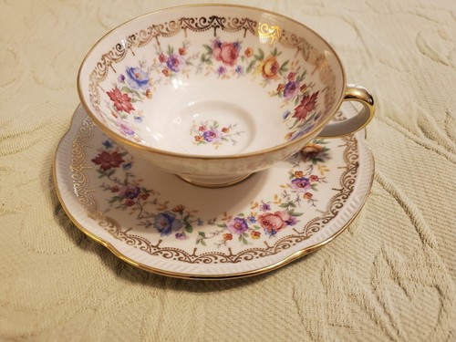 Zeh Scherzer Bavaria Germany Cup And Saucer Set Floral