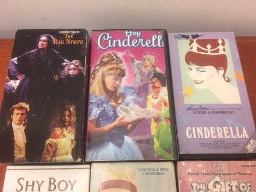 6 VHS Lot-Shy Boy-Cinderella-The Rag Nymph-Hey Cinderella-The Gift of Winter