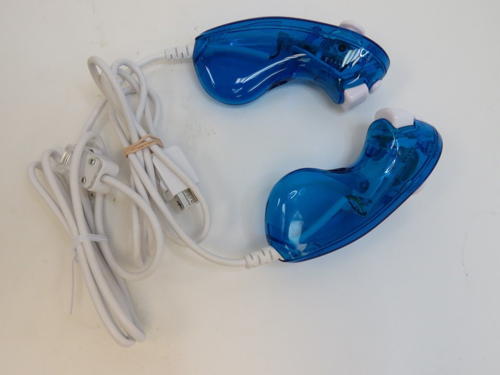 OPEN PACK Rock Candy Nunchuk Controller for Wii / Wii U - Blue LOT OF 2