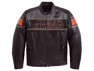 Men Harley Davidson Screaming Eagle Motorcycle Motorbike Cowhide Leather Jacket