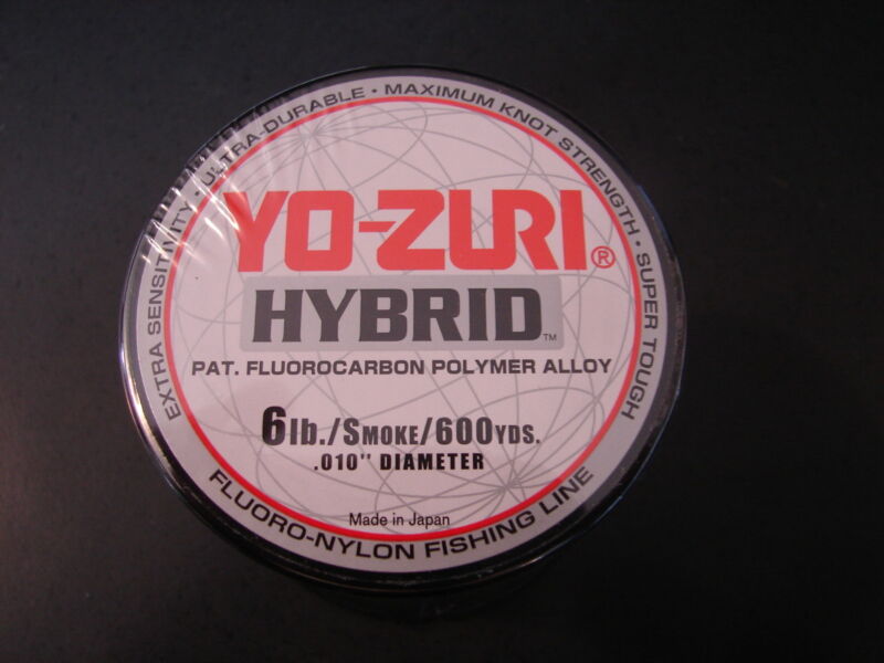 Yo-Zuri Hybrid Fluorocarbon 6 lb. 600yd Smoke Fishing Line 6lb. 600 yd yozuri