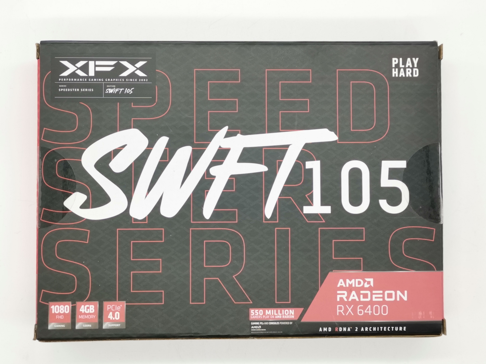 【新品】グラフィックボード XFX SWFT105 Radeon RX6400 Full Height XFX SPEEDSTER SWFT105 RADEON RX 6400 Gaming 4GB