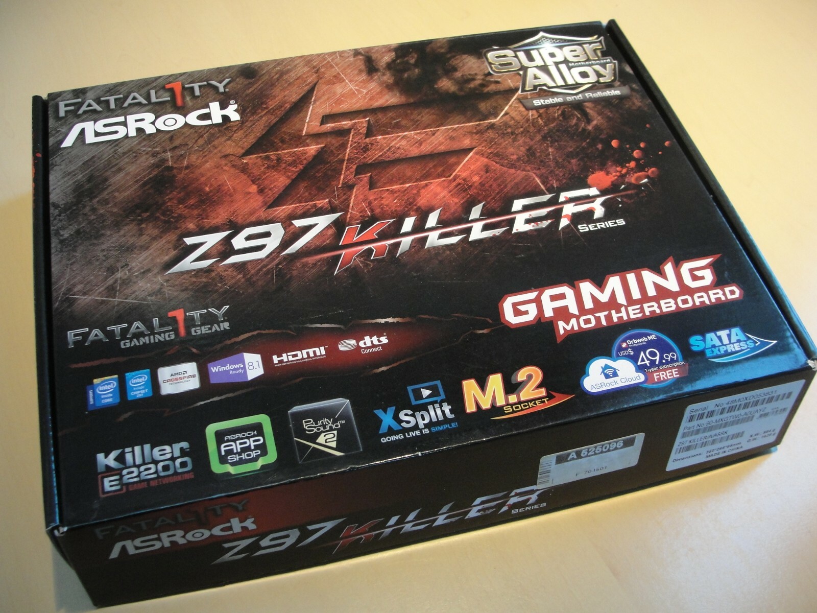 ASRock Fatal1ty Z97 Killer Z97 So1150 DDR3 ATX, Intel Xeon E3-1270 v3 4x 3.90GHz