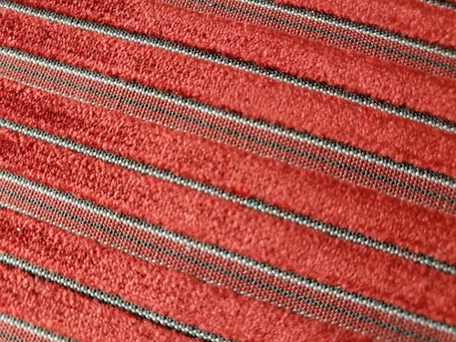 (2) MANUEL CANOVAS Fabric Remnants - PAU  09 -  Cut Velvet Stripe- 12x11  $338