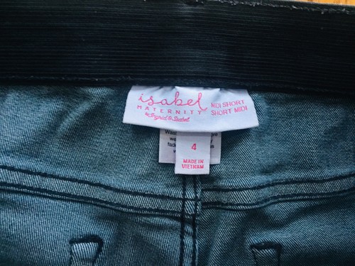 Lot of 4 Pairs of Maternity Shorts 2 Pairs Of Jean, 1 White, 1 Black. EUC