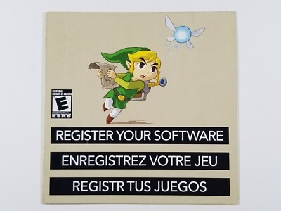 ¤ Register Your Software Link Zelda ¤ Promo Insert My Nintendo Ds Authentic