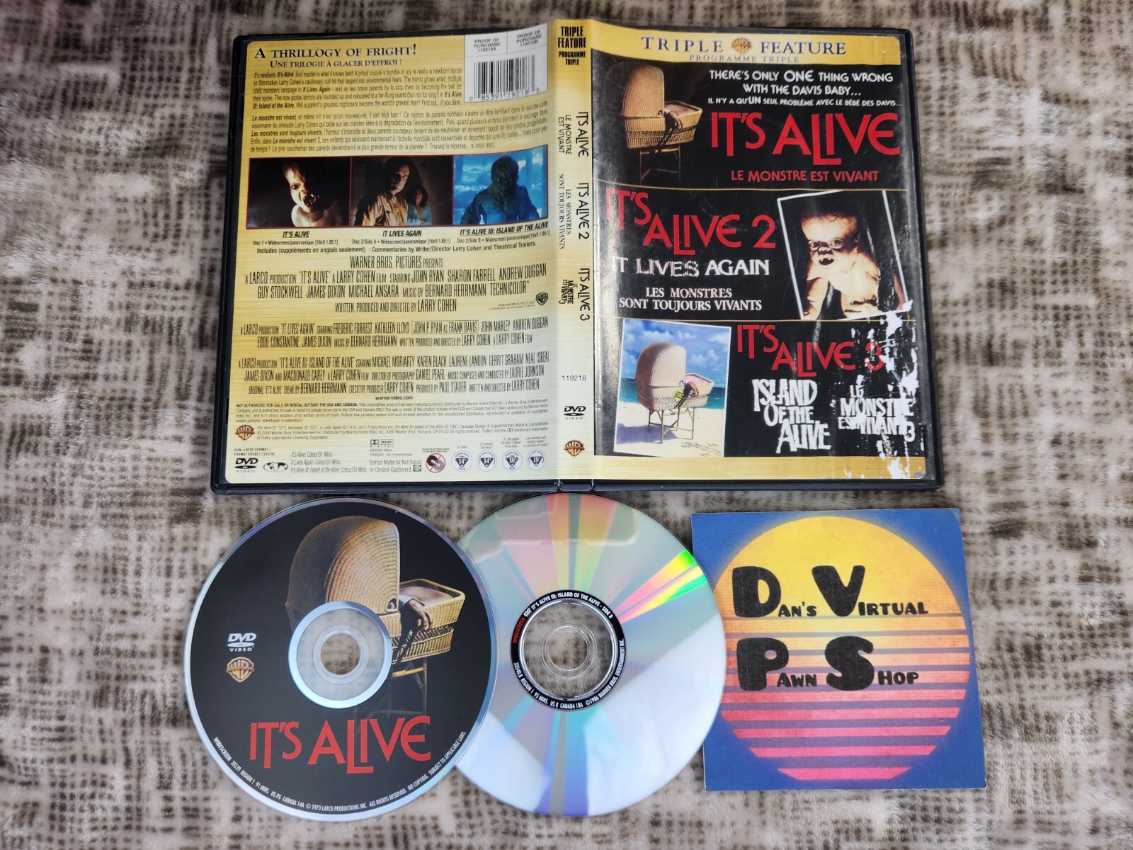 Its Alive 1 2 3 DVD Trilogy Triple Feature It Lives Again