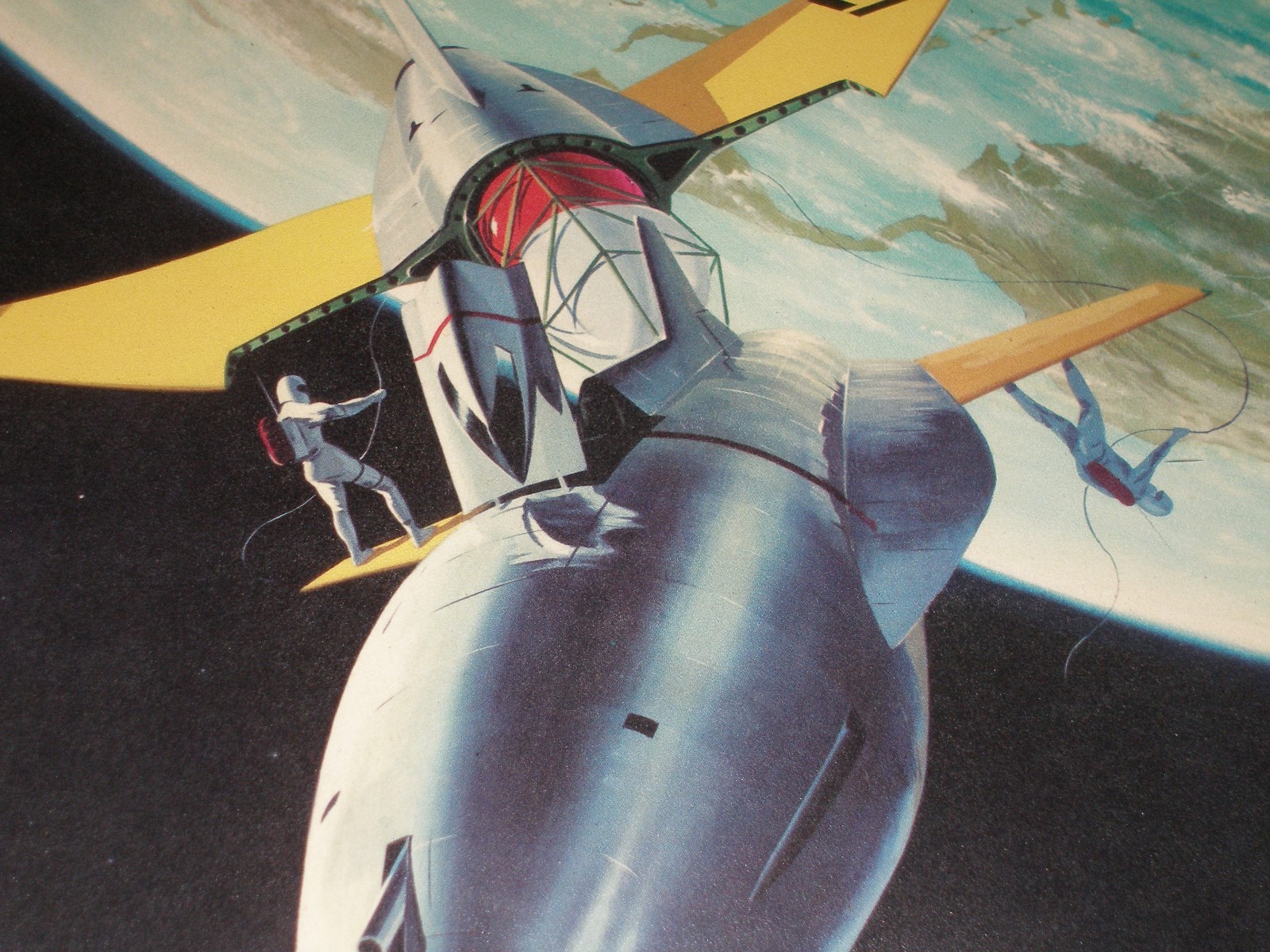 ORIGINAL 1960s Northrop Corp / Grumman / Nasa Space Print  / Space Shuttle?