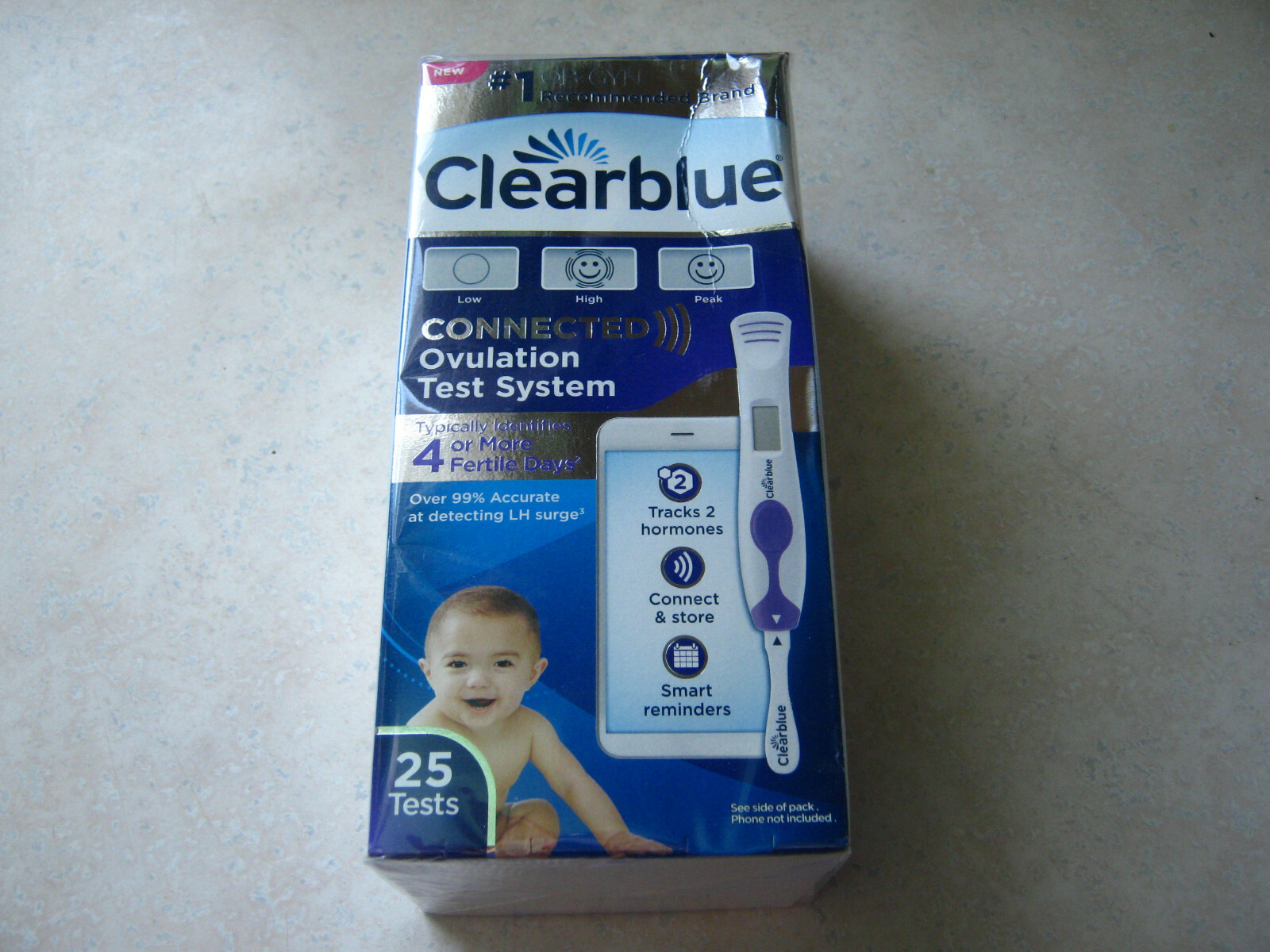1 Clearblue Connected Ovulation Test System with Bluetooth 25 Tests EXP 3/31/19