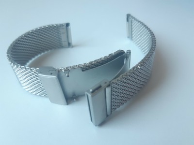 Bracelet De Montre En Gomme Avec Fermoir Déployant 22mm Ou 24mm - Inox - Neuf Sans étiquette