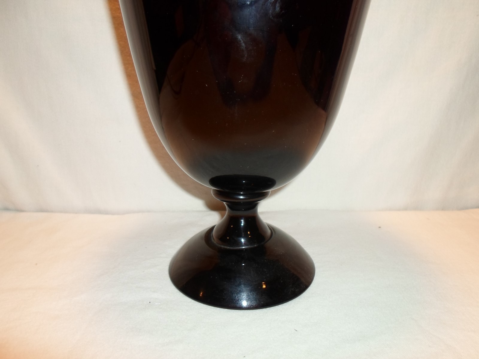 Antique Deep Purple Glass Large Compote with Lid