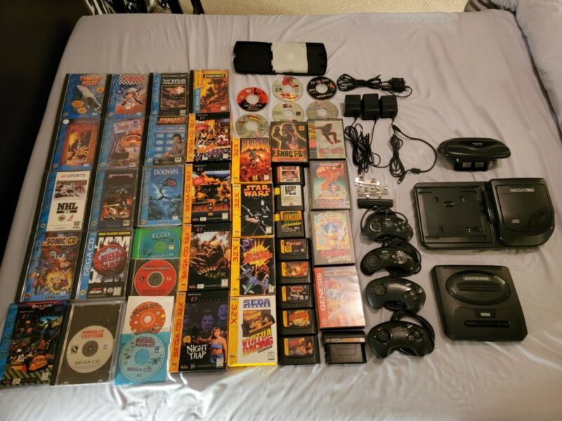 Sega Genesis, SegaCD, Sega 32X with 40+ Games Huge Lot! All Tested and Working!!